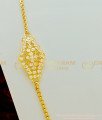 MCHN260 - Real Gold Design White Stone Impon Mugappu Chain One Gram Gold Mugappu At Low Price  