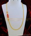 MCHN285 - Beautiful Full Ruby Stone Designer Mugappu with Thali Chain One Gram Jewellery for Women 