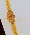 MCHN297 - Latest Design Rattaivadam Heart Design Chain with Ruby Stone Mugappu for Women