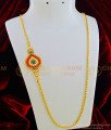 MCHN302 - New Fashion Jewelry South Indian Multi Stone Big Mugappu Chain for Ladies 