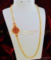 MCHN303 - South Indian Fashion Jewelry Gold Plated Ruby Stone Big Mugappu Chain for Ladies
