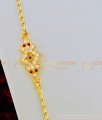 MCHN312 - 30 Inches Long Getti Metal Jewellery Gold Design Multi Stone Impon Mugappu Chain Thali Chain  