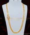 MCHN318 - Five Metal Impon White Stone Side Pendant Mugappu with Double Chain Guaranteed Jewellery
