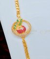 MCHN327 - Traditional Peacock Mugappu with Gold Plated Heart Design Chain Indian Imitation Jewellery