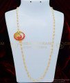 MCHN330 - Latest Pearl Mugappu Chain Peacock Design Stone Muthu Mala Mugappu Chain for Women 