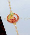 MCHN330 - Latest Pearl Mugappu Chain Peacock Design Stone Muthu Mala Mugappu Chain for Women 