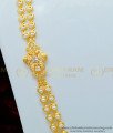 MCHN335 - South Indian Peacock Design Double Line Beads Mugappu Chain Imitation Jewelry Online
