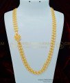 MCHN337 - Latest White Stone Elephant Design White Beads Mugappu Chain Collections Online