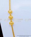 MCHN348 - One Gram Gold Plated Daily Wear Gold Balls Plain Mugappu Chain Gold Design Online