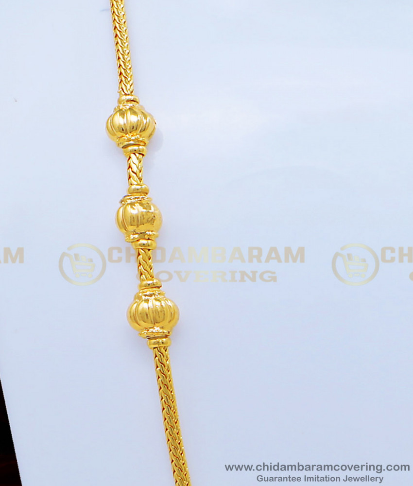 MCHN349 - Trendy Gold Designs Without Stone Mugappu Chain Buy Online Shopping 
