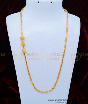 MCHN353 - 1 Gram Gold Daily Wear Trendy Designer Balls Plain Thali Kodi Mugappu Chain Online 