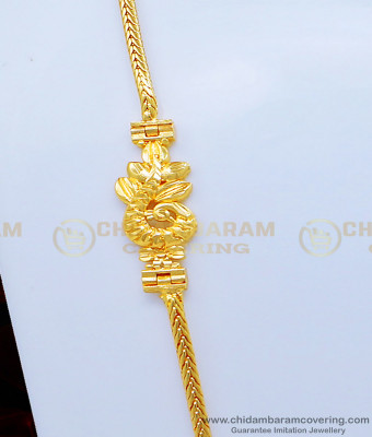 MCHN355 - New Design Plain Peacock Mugappu Thali Chain for Daily Use Gold Plated Jewellery   