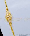 MCHN362 - Panchaloha White Stone Mugappu Chain Designs Five Metal 1 Gram Gold Jewellery 