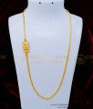MCHN364 - Impon White and Ruby Stone Gold Covering Impon Mugappu Chain for Women 