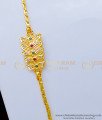 MCHN365 - Impon Mopu Chain Ruby Emerald Stone Mugappu with 24 Inch Chain Buy Online  