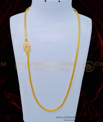 MCHN370 - Gold Design 1 Gram Daily Use Impon Thali Kodi Mugappu Chain for Women   