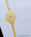 MCHN373 - Traditional Impon Stone Flower Side Pendant Mugappu Thali Chain for Daily Use 