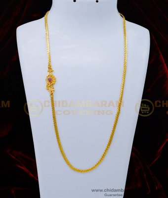 MCHN387 - New Model One Gram Gold Guaranteed Ad Stone Mugappu Chain Buy Online