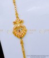 MCHN395 - One Gram Gold Plated Guaranteed Peacock Mugappu Chain for Ladies 