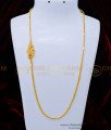 MCHN397 - Simple Multi Stone Gold Covering Peacock Mugappu Chain Design Buy Online