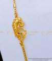 MCHN399 - White and Ruby Emerald Stone Peacock Model Mugappu Chain for Daily Use