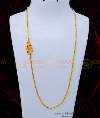MCHN401 - Unique Peacock Design South Indian Jewellery Mugappu Chain Online