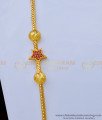 MCHN412 - Elegant Ruby Stone Star with Gold Balls Wedding Mugappu Chain for Women