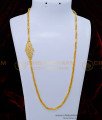 MCHN427 - 1 Gram Gold White Stone Mugappu Design with Designer Chain Imitation Jewellery 