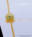 MCHN442 - Latest Ruby Emerald Stone Double Side Mugappu Thali Chain Model for Women