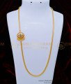 MCHN442 - Latest Ruby Emerald Stone Double Side Mugappu Thali Chain Model for Women
