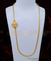 MCHN446 - Impon Round Stone Mugappu Gold Thali Chain Model 