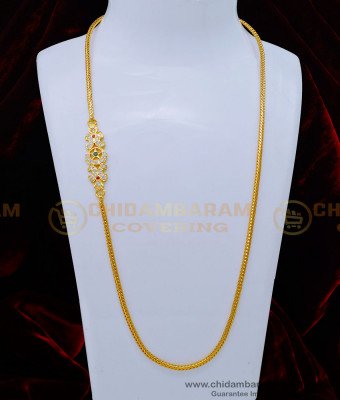 MCHN447 - Impon Multi Stone Gold Thali Saradu Design for Women