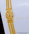 MCHN456 - Impon Multi Stone 3 Line Mugappu Thali Chain Designs