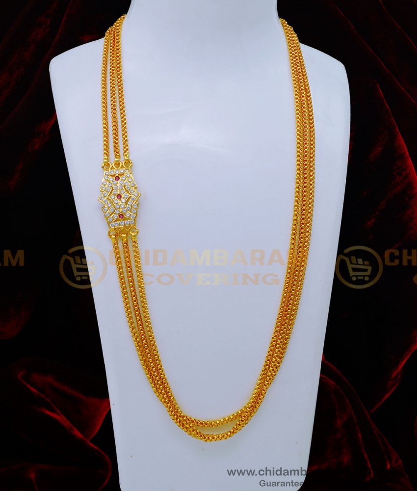 MCHN457 - Traditional Mugappu Designs with Stone Impon Jewellery 