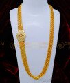 MCHN463 - Beautiful Gold Design Impon Multi Stone Flower Mugappu With 4 Line Chain 