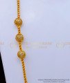 MCHN466 - 1 Gram Gold Plated Ball Mugappu Thali Chain Designs