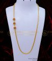 MCHN467 - Trendy White and Ruby Stone Ball Mugappu Chain Designs