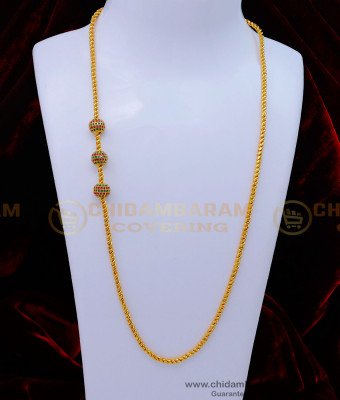 MCHN470 - Attractive Stone Mugappu with Gold Thali Saradu Designs