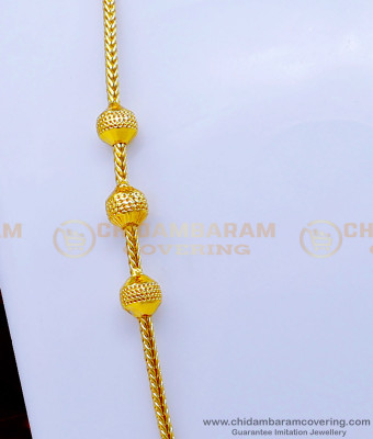 MCHN474 - Gold Design Daily Use Gold Plated Mugappu Chain Online 