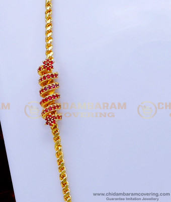 MCHN481 - Gold Thali Saradu Mugappu Chain Latest Designs for Women