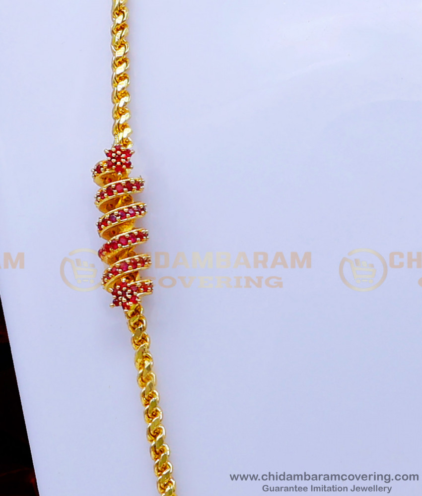 MCHN481 - Gold Thali Saradu Mugappu Chain Latest Designs for Women