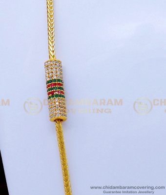 MCHN482 - Thali Kodi Chain Design with Stone Mugappu for Daily Use
