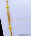 MCHN485 - 30 Inches Long Gold Model White Stone Mugappu Chain for Women