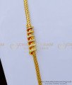MCHN486 - Traditional Spiral Mugappu Chain with AD White Stone