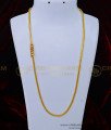 MCHN487 - Ruby White Stone Spiral Gold Mugappu Chain for Daily Use