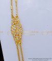 MCHN490 - Impon White Stone Rettai Vadam Mugappu Chain Design Online