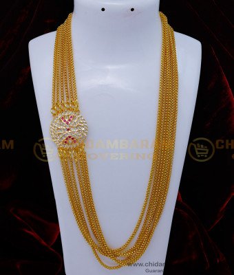 MCHN496 - New Model Impon Round Mugappu With 6 Line Chain for Women