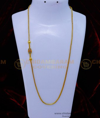 MCHN499 - Pure Gold Plated Guarantee Daily Wear Mugappu Chain Design
