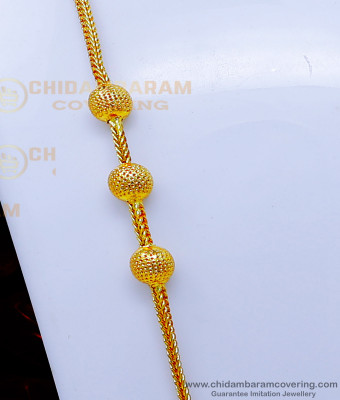 MCHN509 - 30 Inches Long Daily Use Plain Balls Mugappu Chain
