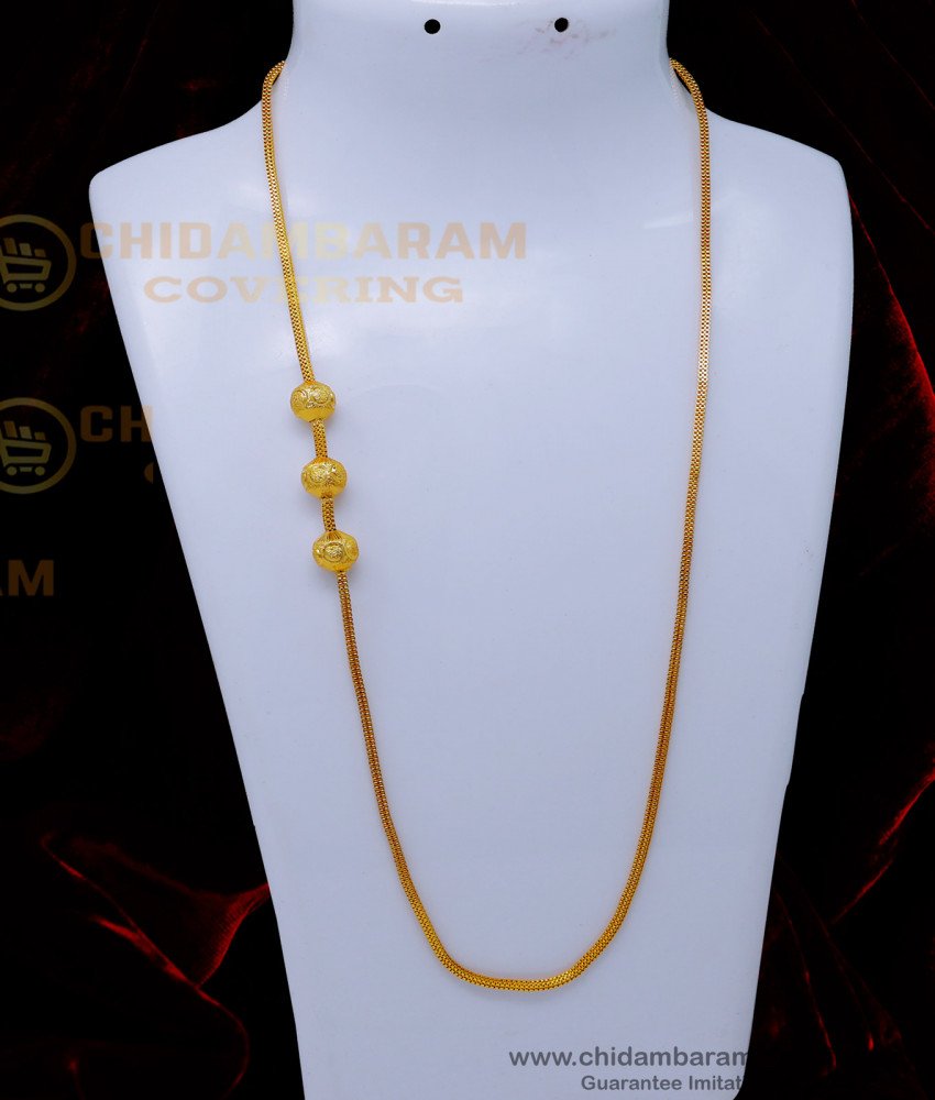 MCHN510 - Gold Plated Jewellery Mugappu Design Without Stone
